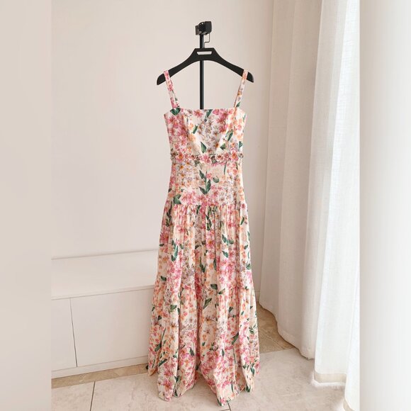 Agua by Agua Bendita Lima print linen maxi dress - Picture 7 of 14